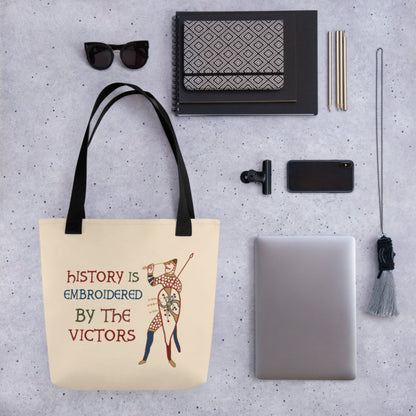 Harold Godwinson History Is Embroidered by the Victors Bayeux Tapestry Bag - history buff gift by HistoHead