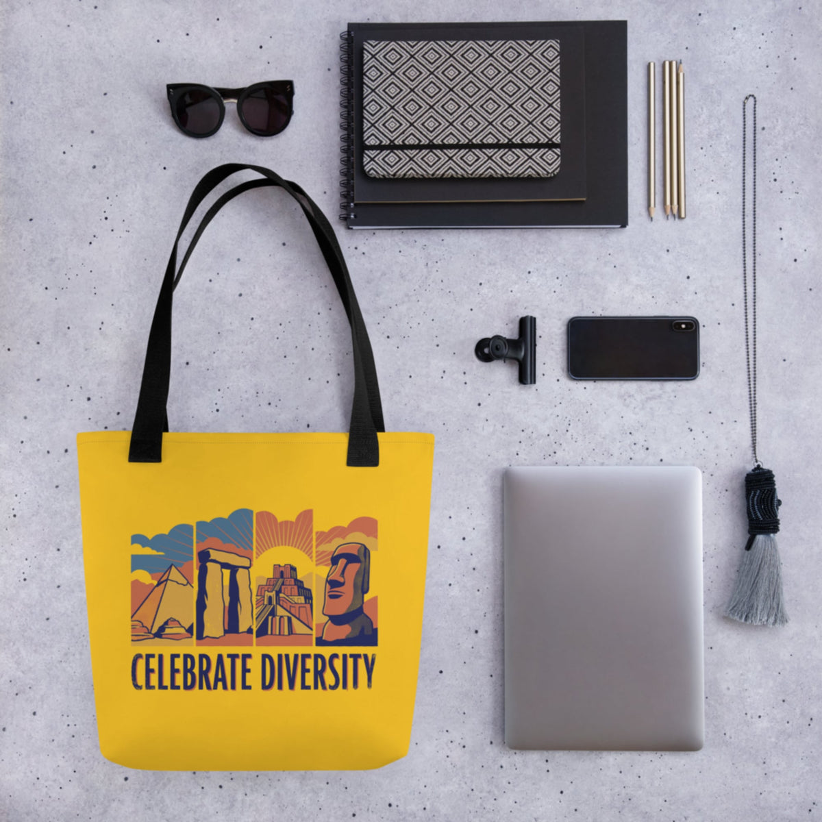 Celebrate Diversity Stone Wonders Edition Bag - history buff gift by HistoHead