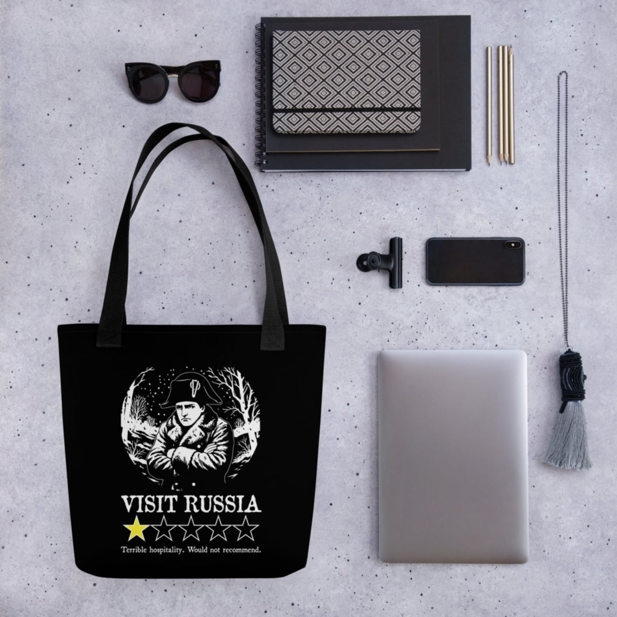 Napoleon Visit Russia Review Bag - history buff gift by HistoHead