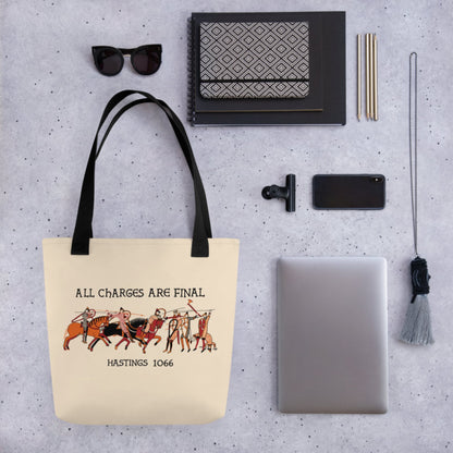Bayeux Tapestry All Charges Are Final Bag - history buff gift by HistoHead