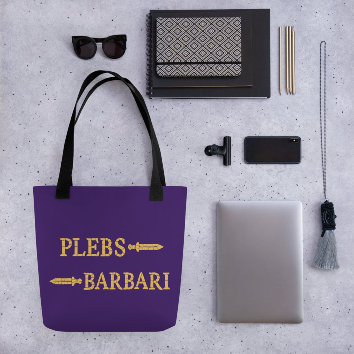 Mosaic Plebs or Barbari Bag - history buff gift by HistoHead