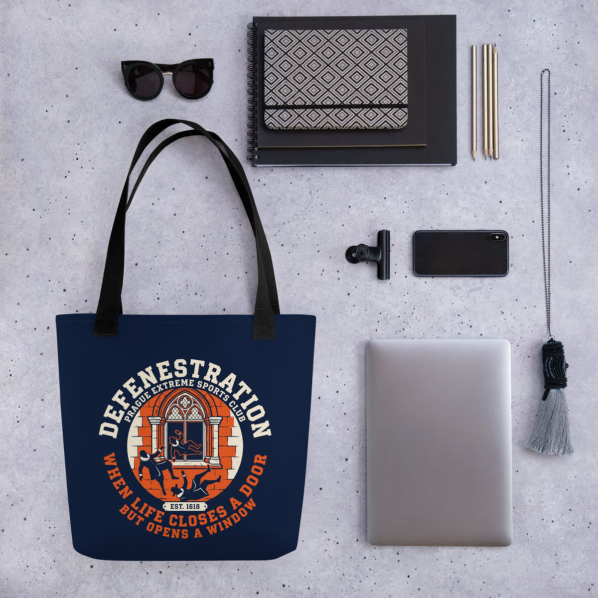 Defenestration Prague Extreme Sports Club Bag - history buff gift by HistoHead