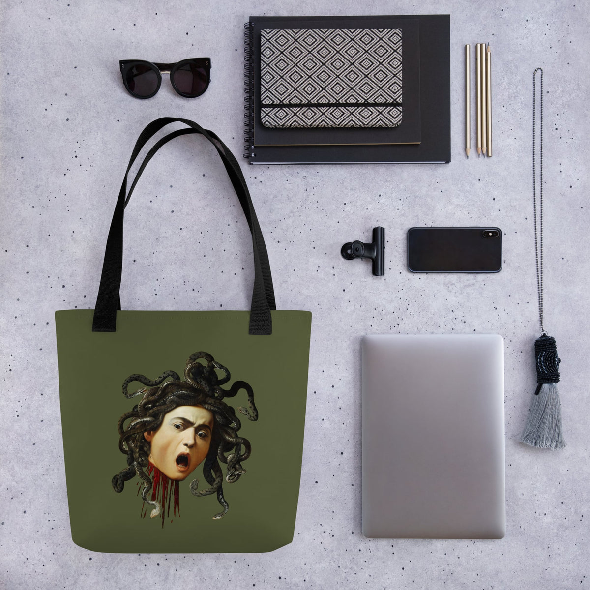Medusa by Caravaggio Bag - history buff gift by HistoHead