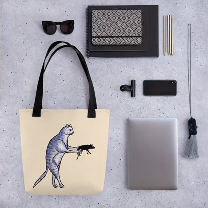 Weird Medieval Cat's Mouse-Gun Bag - history buff gift by HistoHead