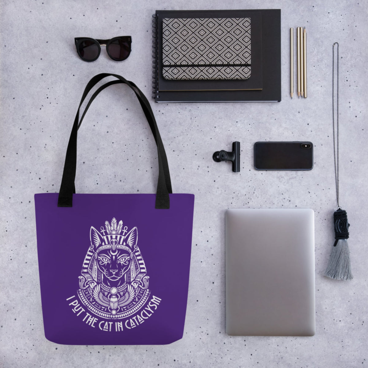 Bastet I Put the Cat in Cataclysm Bag - history buff gift by HistoHead