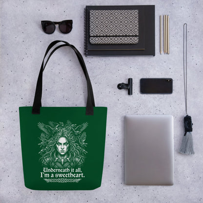 The Morrigan Underneath I'm a Sweetheart Bag - history buff gift by HistoHead