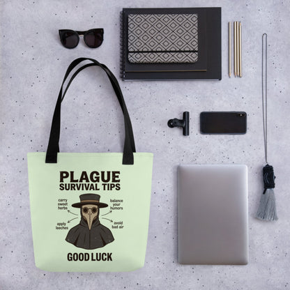 Plague Survival Tips Bag - history buff gift by HistoHead