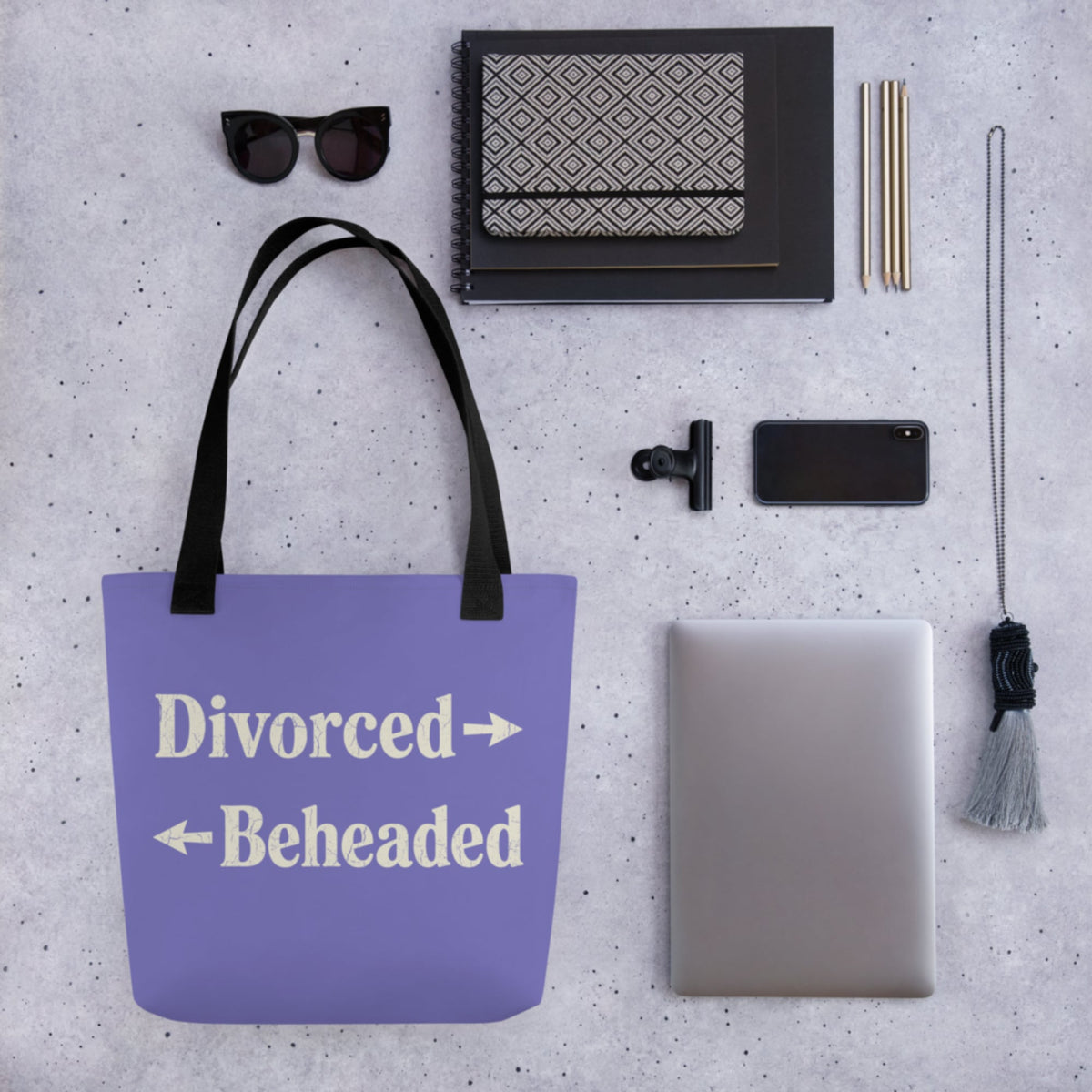 Divorced and Beheaded Bag - history buff gift by HistoHead