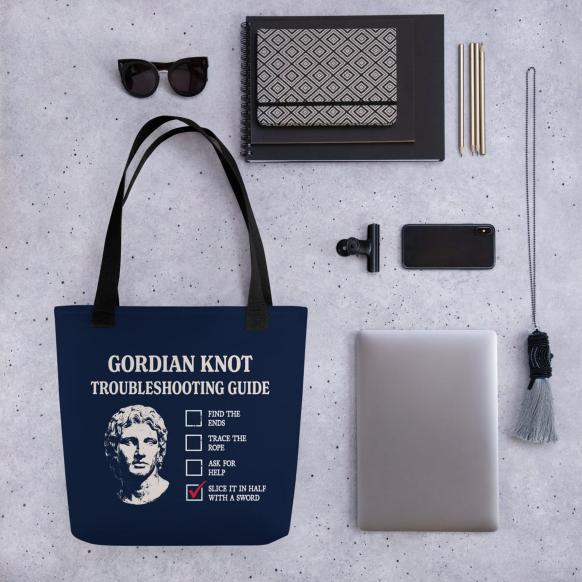 Alexander's Gordian Knot Guide Bag - history buff gift by HistoHead