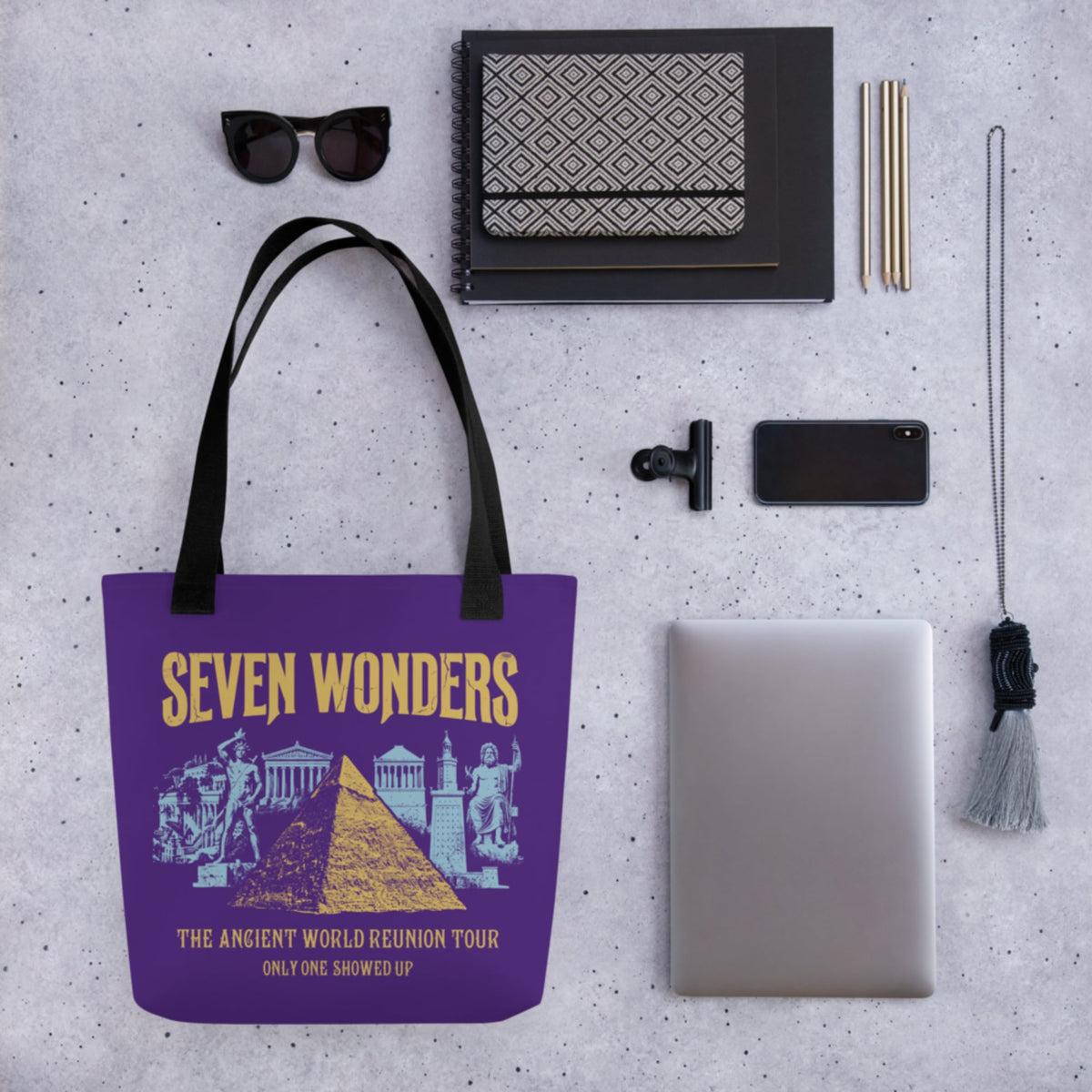 Seven Wonders Reunion Tour Bag - history buff gift by HistoHead