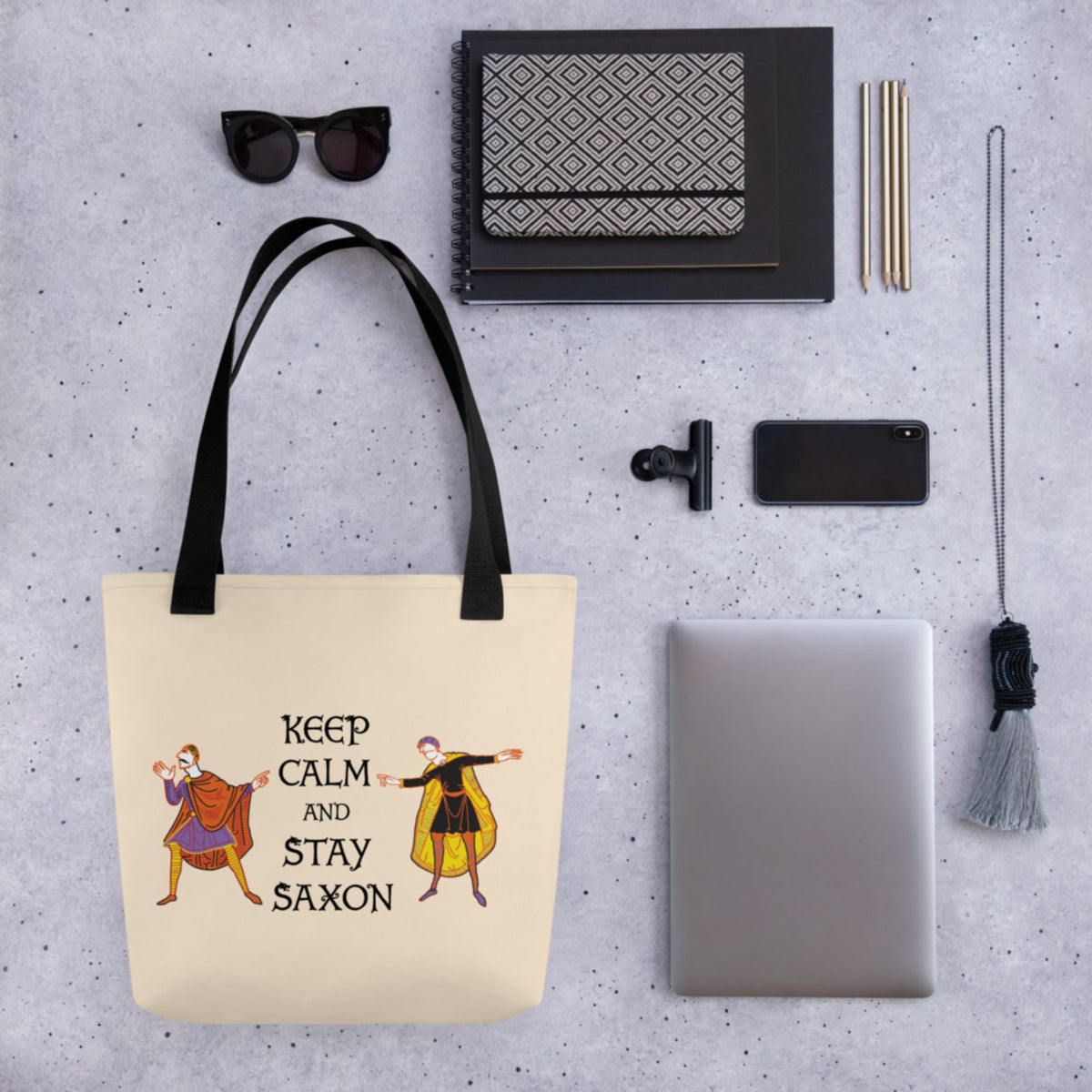 Harold Godwinson Keep Calm and Stay Saxon Bag - history buff gift by HistoHead