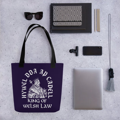 Hywel Dda King of Welsh Law Bag - history buff gift by HistoHead