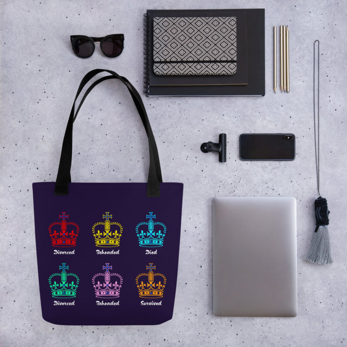 Six Queens Bag - history buff gift by HistoHead