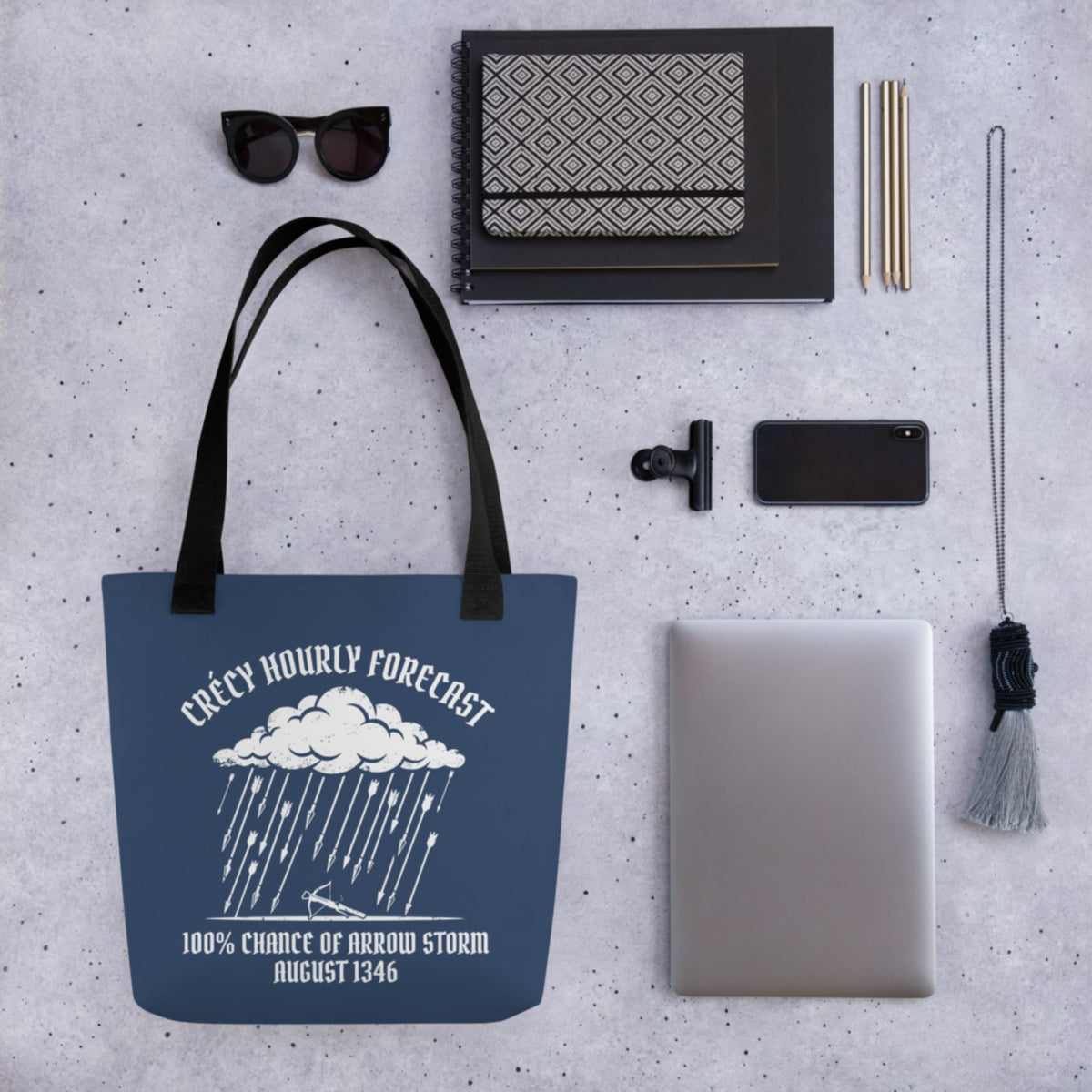Crecy Arrow Storm Forecast Bag - history buff gift by HistoHead