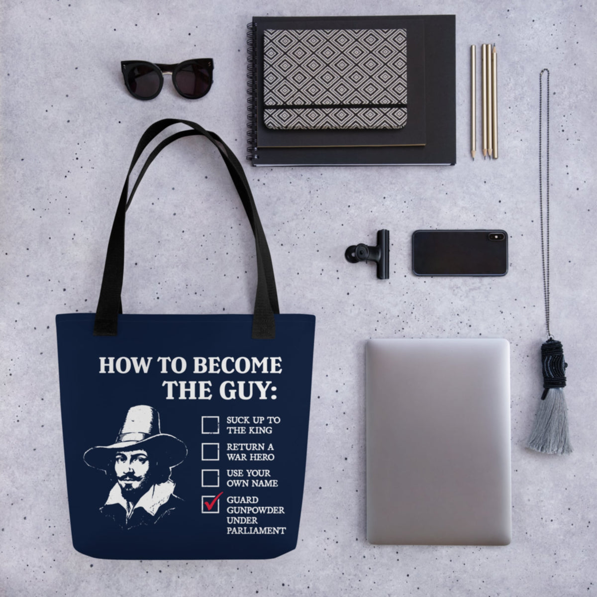 Guy Fawkes How to Become the Guy Bag - history buff gift by HistoHead