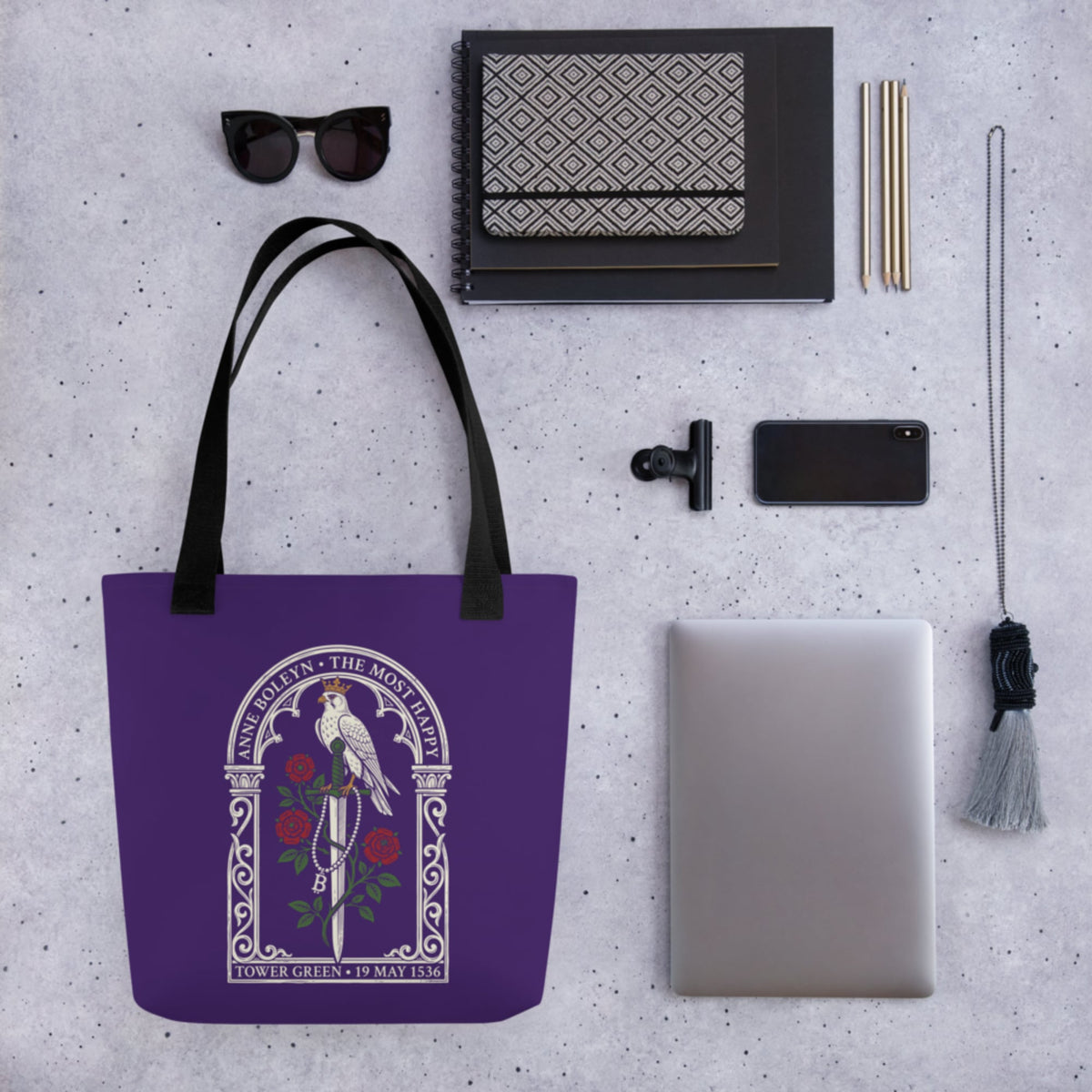 Anne Boleyn Falcon Bag - history buff gift by HistoHead