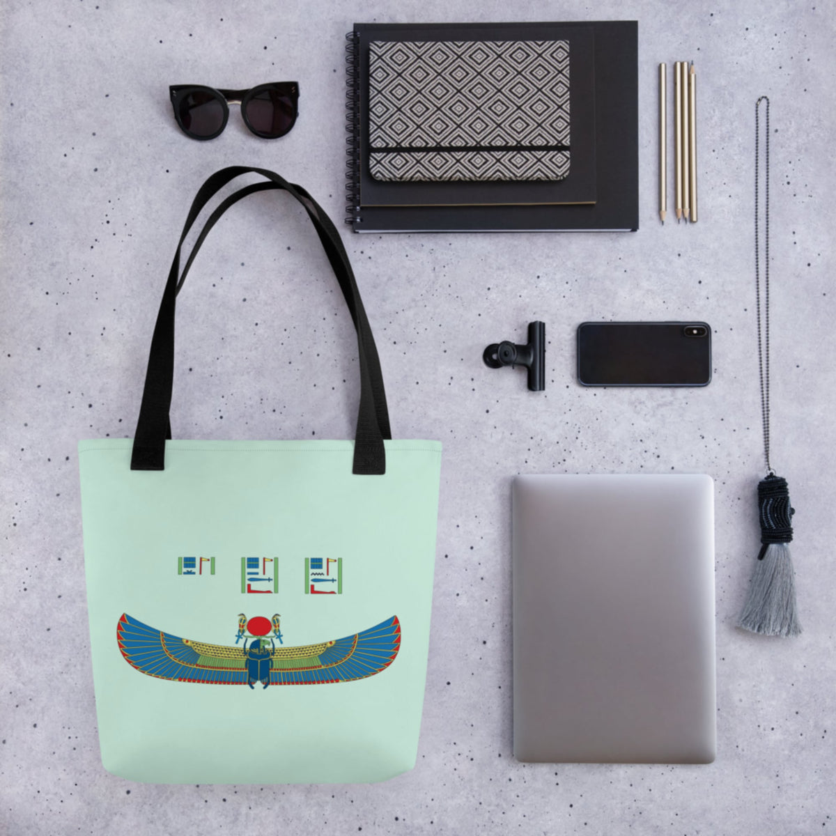 Khnum Hieroglyphs Bag - history buff gift by HistoHead