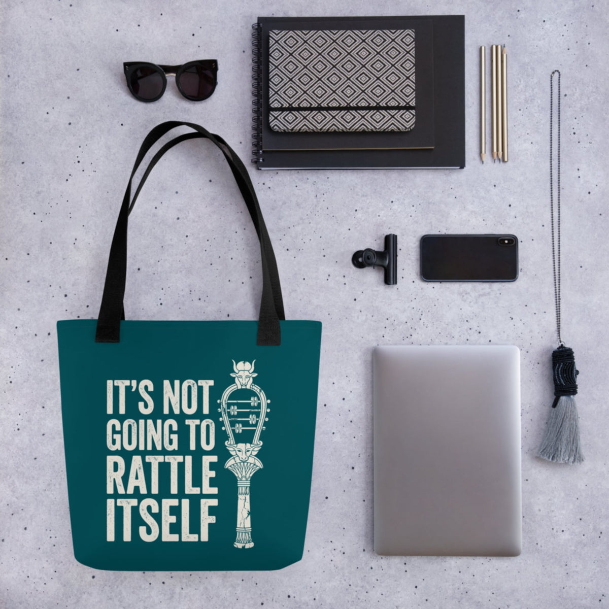 Sistrum It's Not Going to Rattle Itself Bag - history buff gift by HistoHead