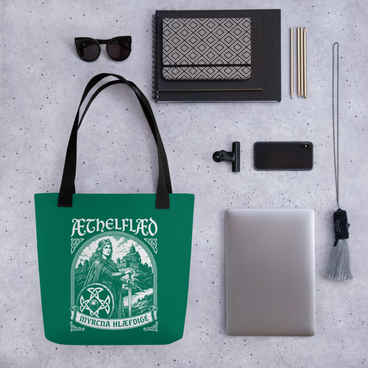 Aethelflaed Lady of the Mercians Old English Bag - history buff gift by HistoHead