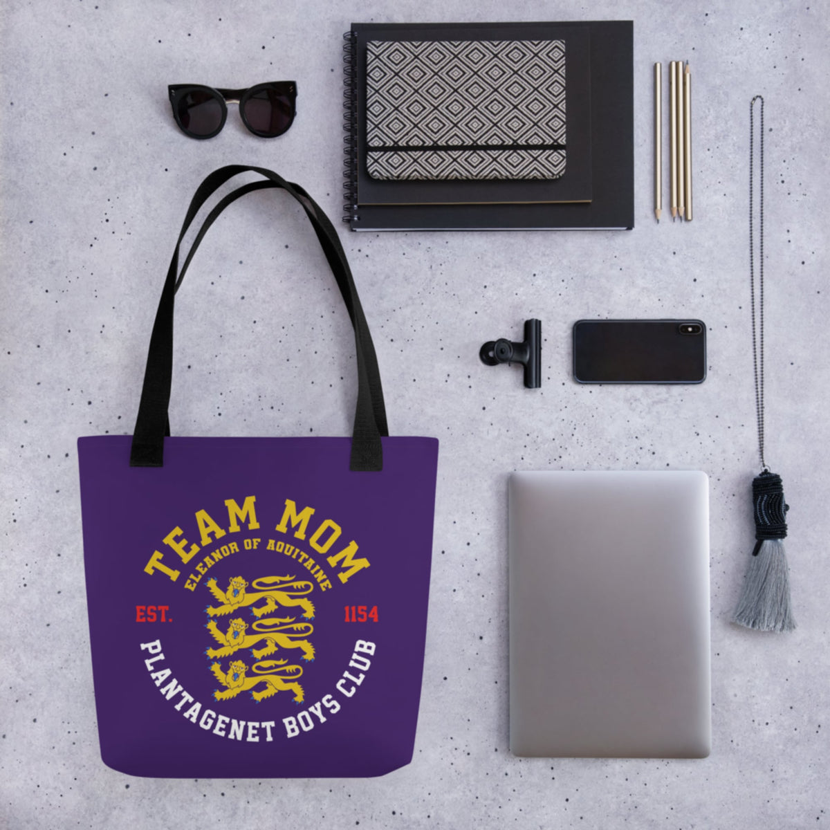 Team Mom Eleanor of Aquitaine Bag - history buff gift by HistoHead