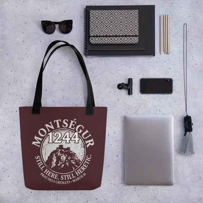 Montségur 1244 Still Here Still Heretic Bag - history buff gift by HistoHead