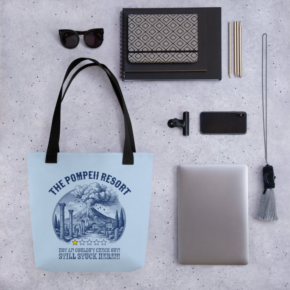 The Pompeii Resort Review Bag - history buff gift by HistoHead