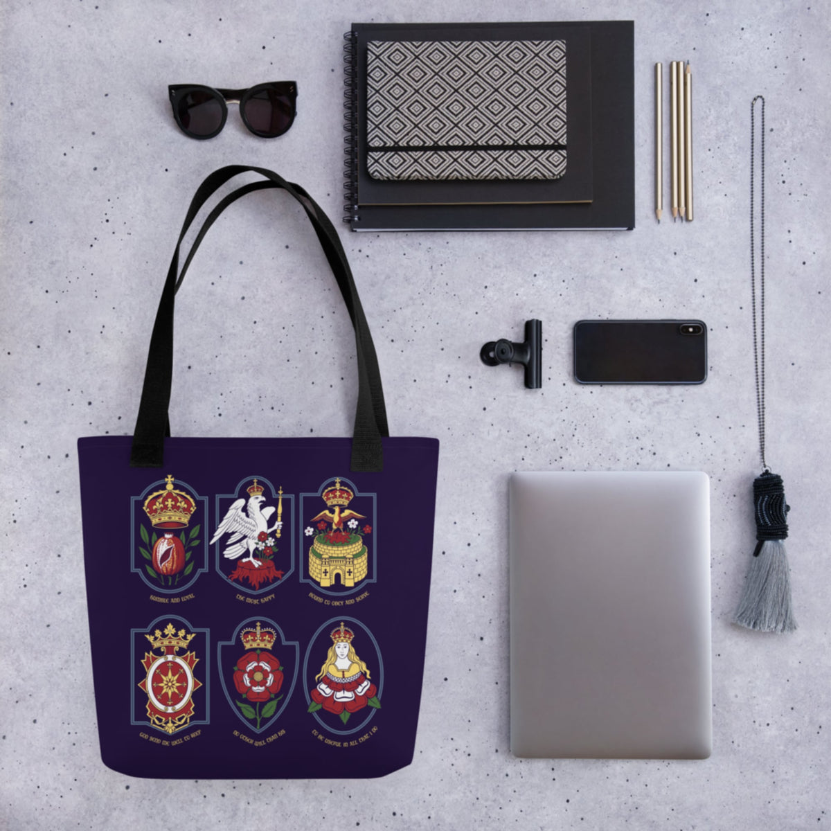 Six Wives Badges Bag - history buff gift by HistoHead