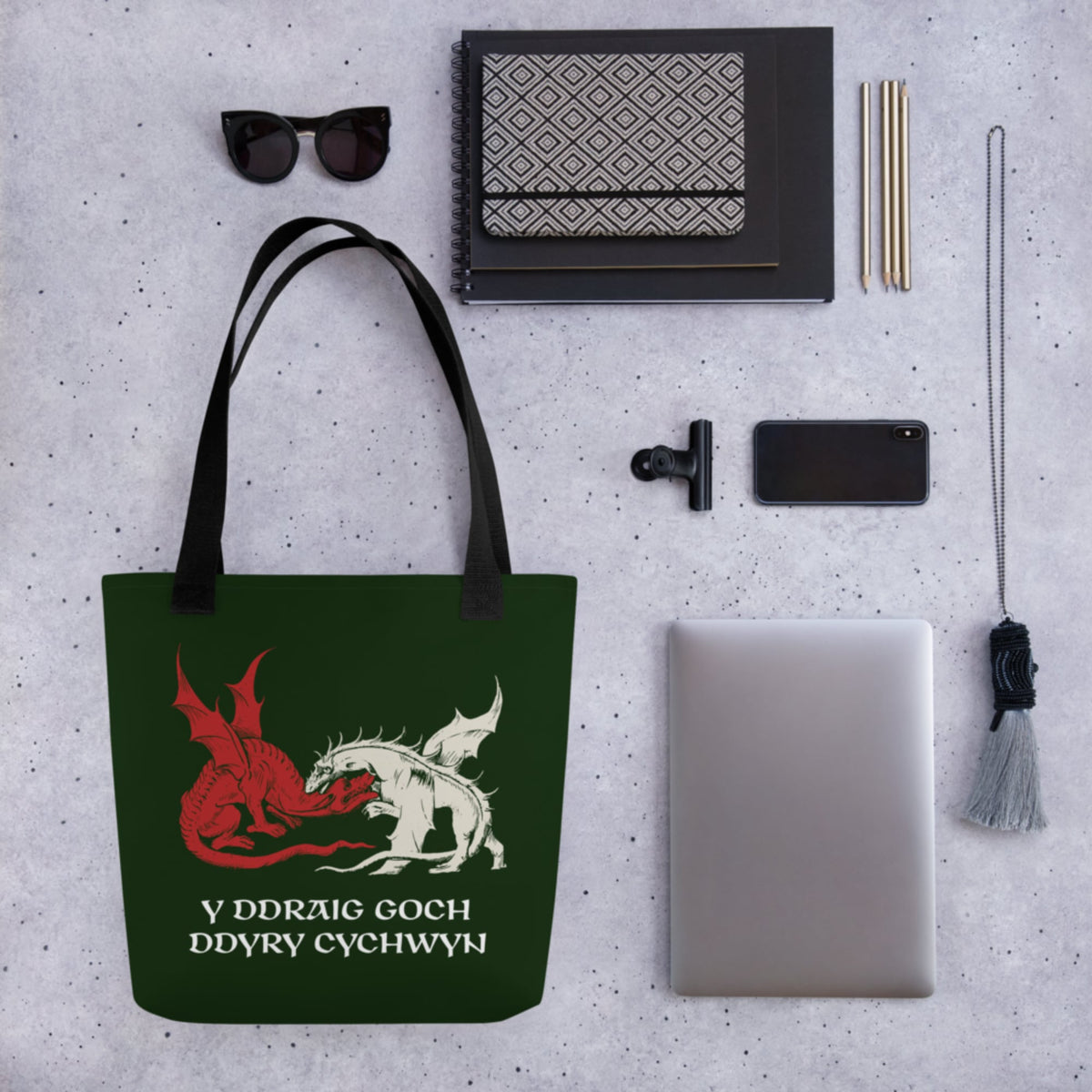 Red Dragon Prophecy Bag - history buff gift by HistoHead