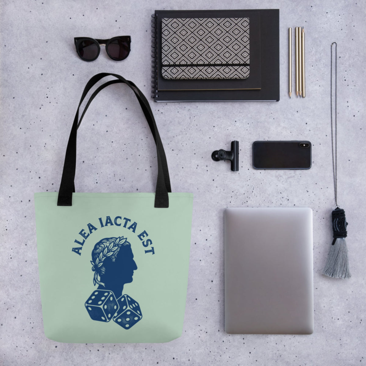 Alea Iacta Est Caesar Quote Bag - history buff gift by HistoHead