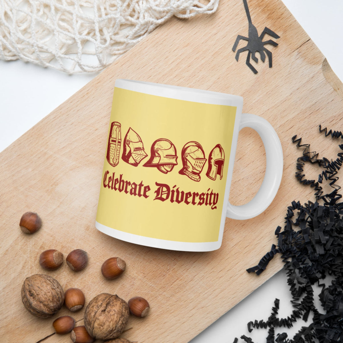 Celebrate Diversity Medieval Helmets Edition Mug - history buff gift by HistoHead