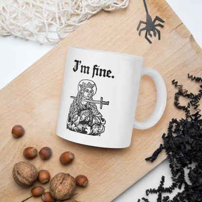 Saint Lucy I'm Fine Mug - history buff gift by HistoHead