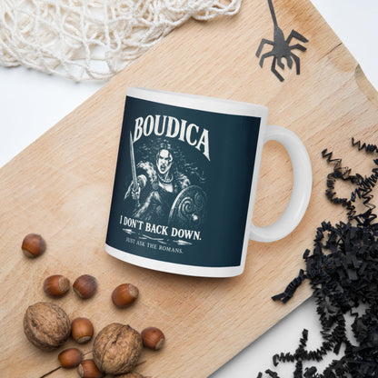 Boudica I Don't Back Down Mug - history buff gift by HistoHead