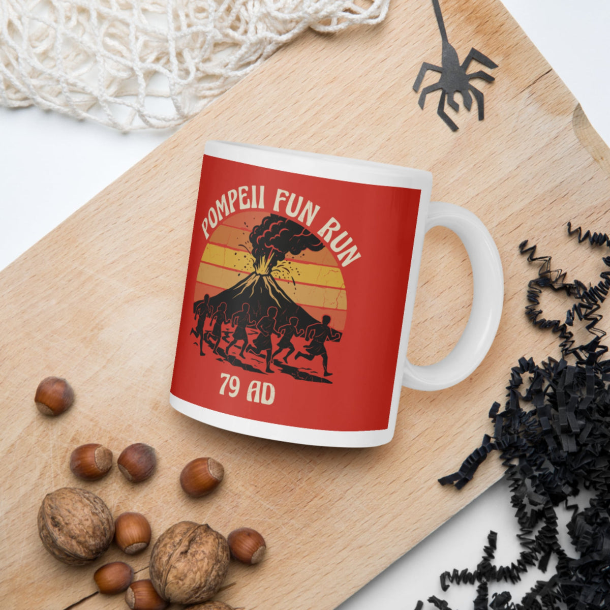 Pompeii Fun Run Retro Mug - history buff gift by HistoHead