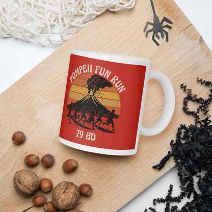 Pompeii Fun Run Retro Mug - history buff gift by HistoHead