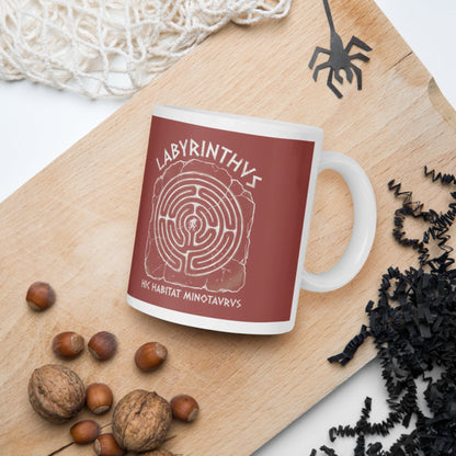 Labyrinthus Here Lives Minotaur Mug - history buff gift by HistoHead