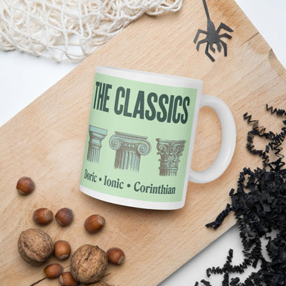 The Classics Doric Ionic Corinthian Mug - history buff gift by HistoHead