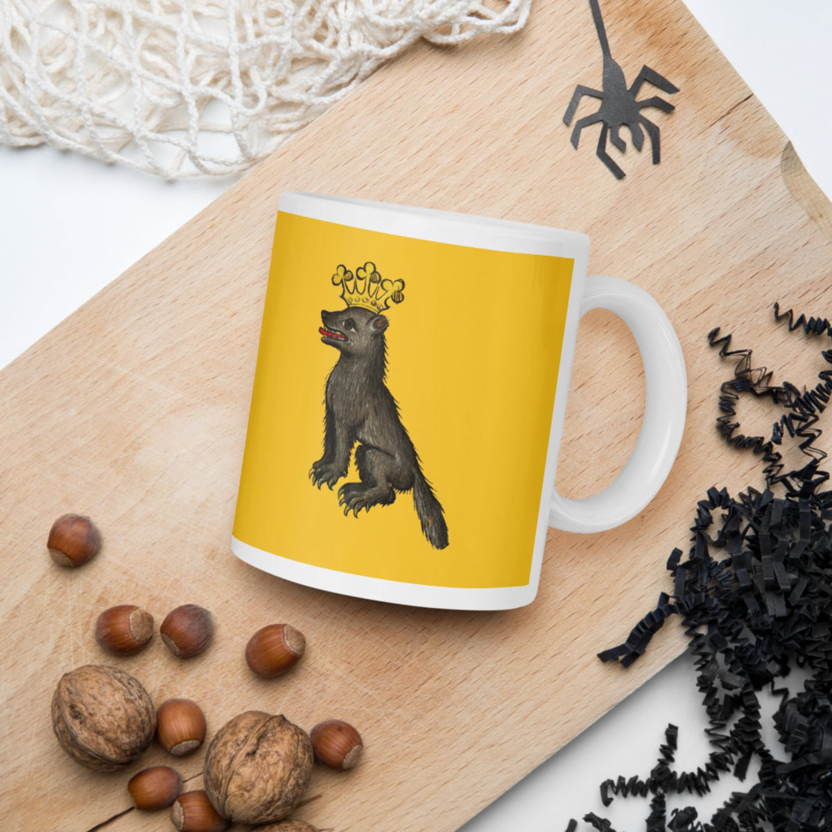 Medieval Wolf King Mug - history buff gift by HistoHead