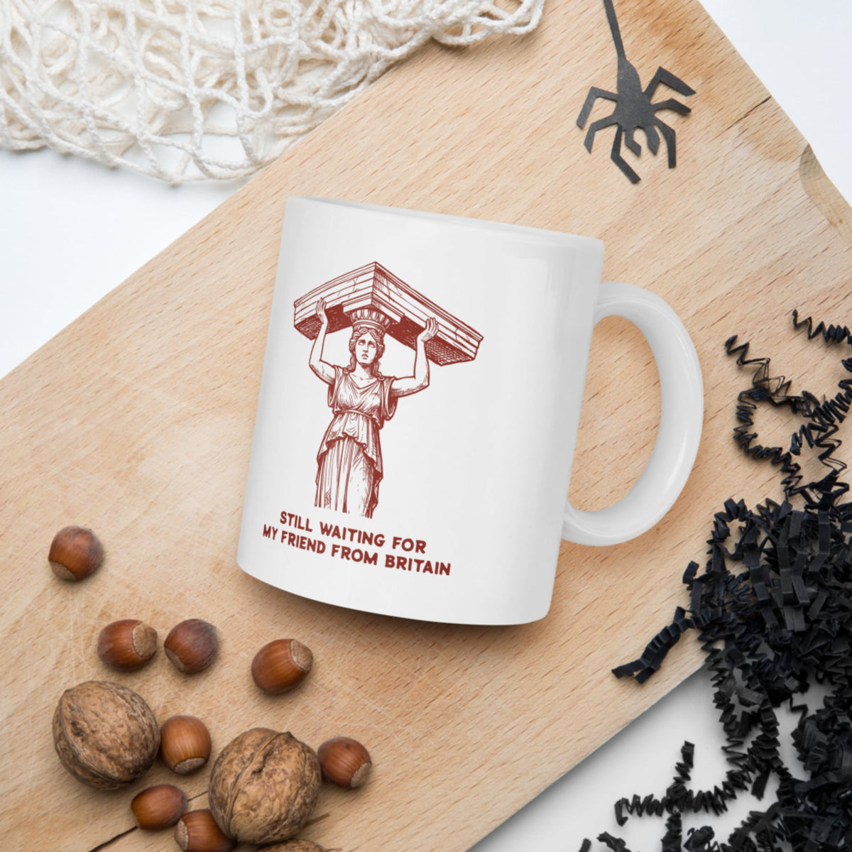 Caryatid Waiting for Her Friend Mug - history buff gift by HistoHead