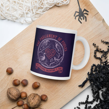 Chaucer Parliament of Foules Valentine Mug - history buff gift by HistoHead
