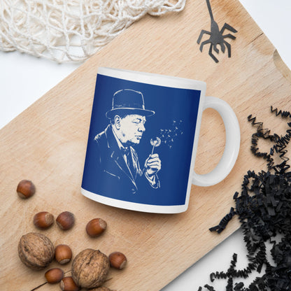 Winston Churchill Blowing Wishes Mug - history buff gift by HistoHead