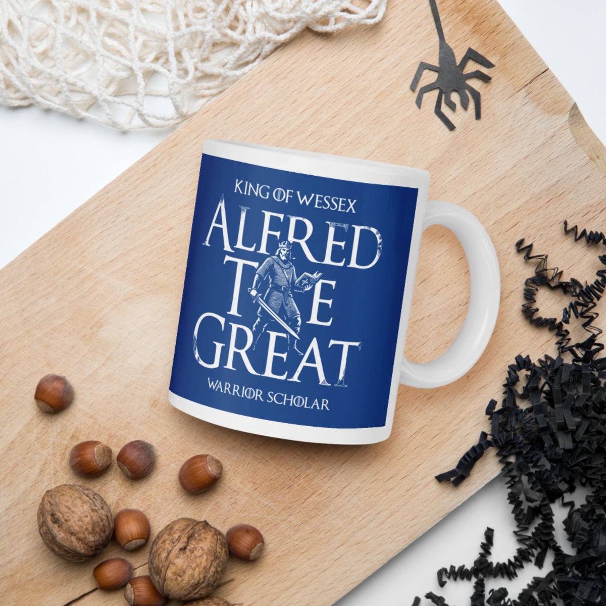Alfred the Great Scholar King Mug - history buff gift by HistoHead