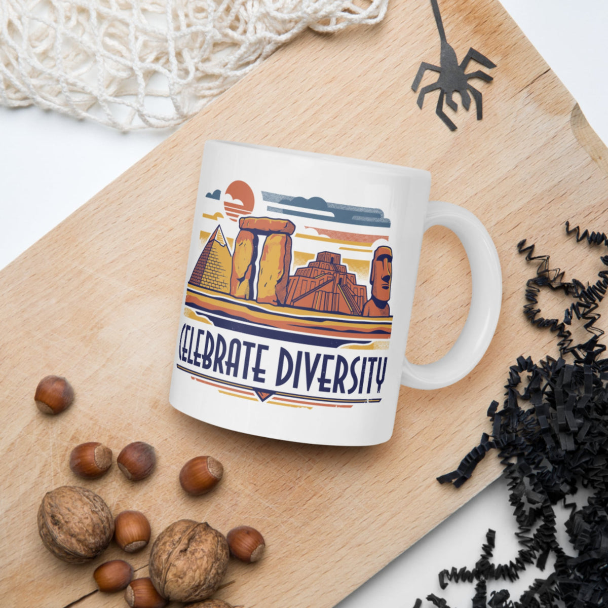 Celebrate Diversity Stone Wonders Mug - history buff gift by HistoHead