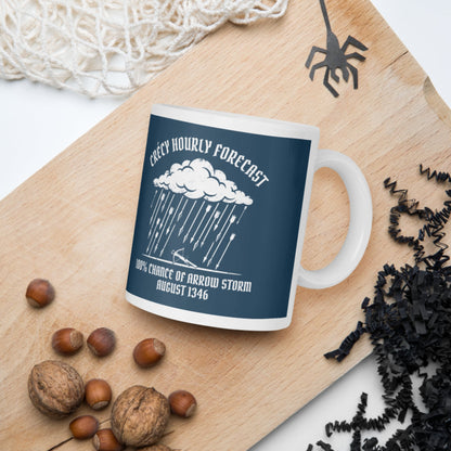 Crecy Arrow Storm Forecast Mug - history buff gift by HistoHead
