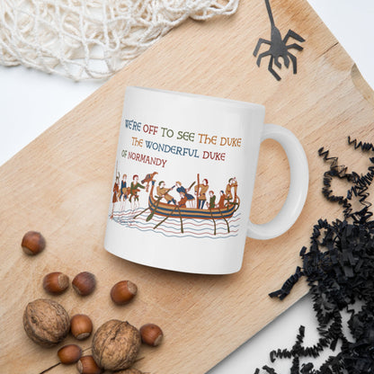 Bayeux Tapestry We're Off to See the Duke Mug - history buff gift by HistoHead