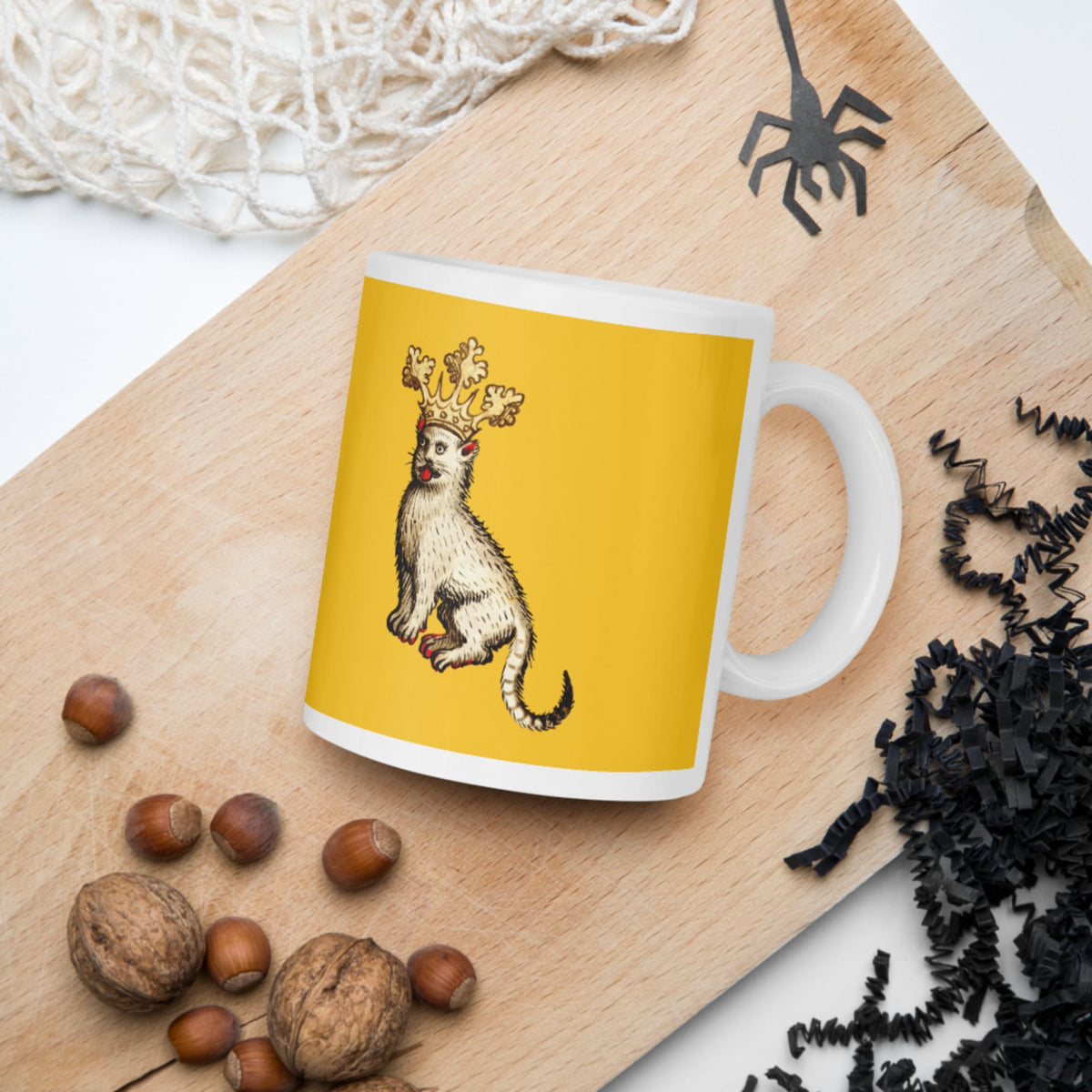 Medieval Cat King Mug - history buff gift by HistoHead