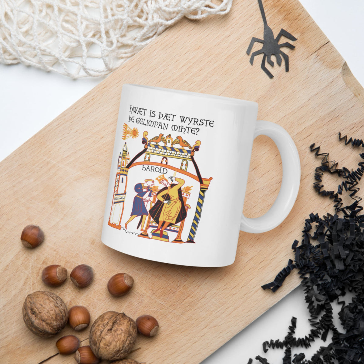 Bayeux Tapestry What's the Worst That Could Happen in Old English Mug - history buff gift by HistoHead