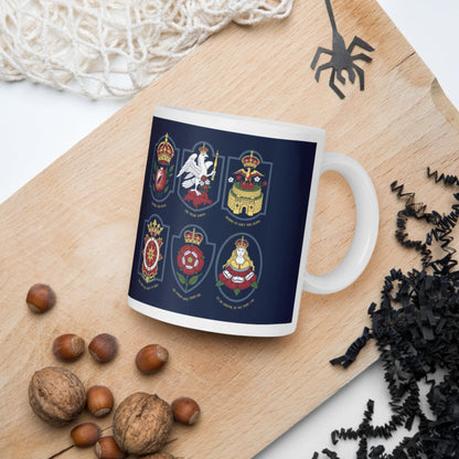 Six Wives Badges Mug - history buff gift by HistoHead