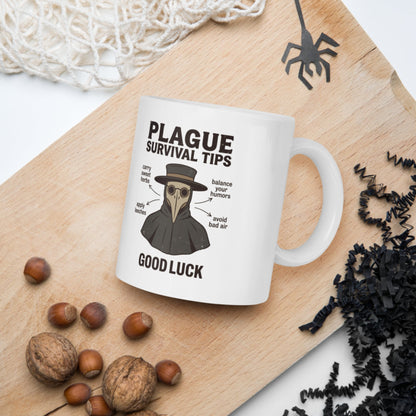 Plague Survival Tips Mug - history buff gift by HistoHead