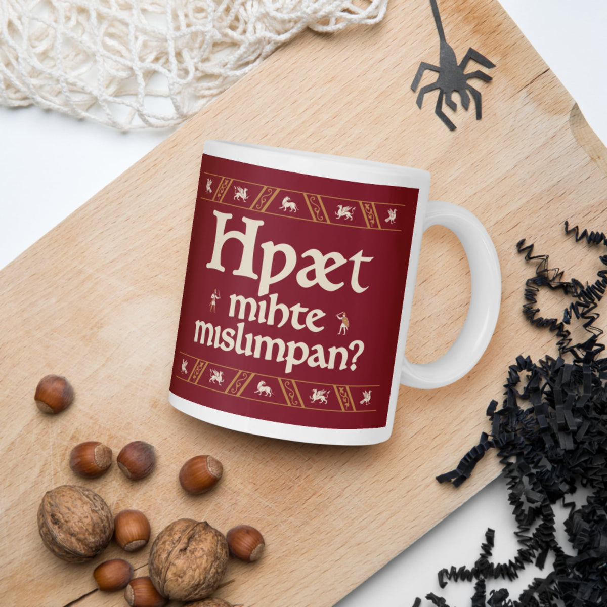 What Could Possibly Go Wrong in Old English (Wynn Version) Mug - history buff gift by HistoHead