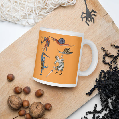 Medieval Marginalia Snail Enemy Mug - history buff gift by HistoHead